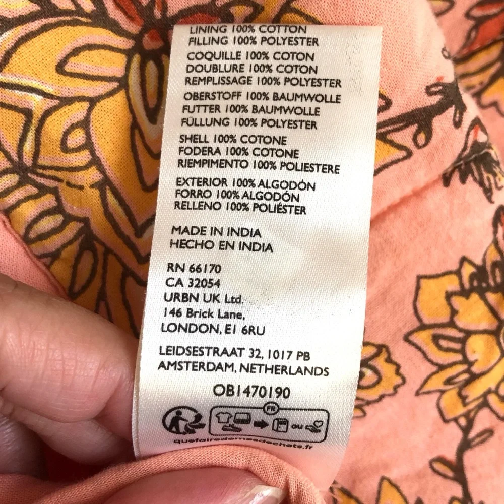 NWT Free People Chloe Quilted Dolman Jacket in Peach Combo Floral Size Medium - Picture 8 of 12
